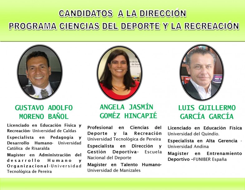 Candidatos Dirección del programa CDR 2015