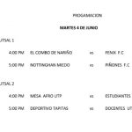 10ma fecha – Martes 4 de Junio de 2024 – LIGA UNIVERSITARIA FUTSAL UTP